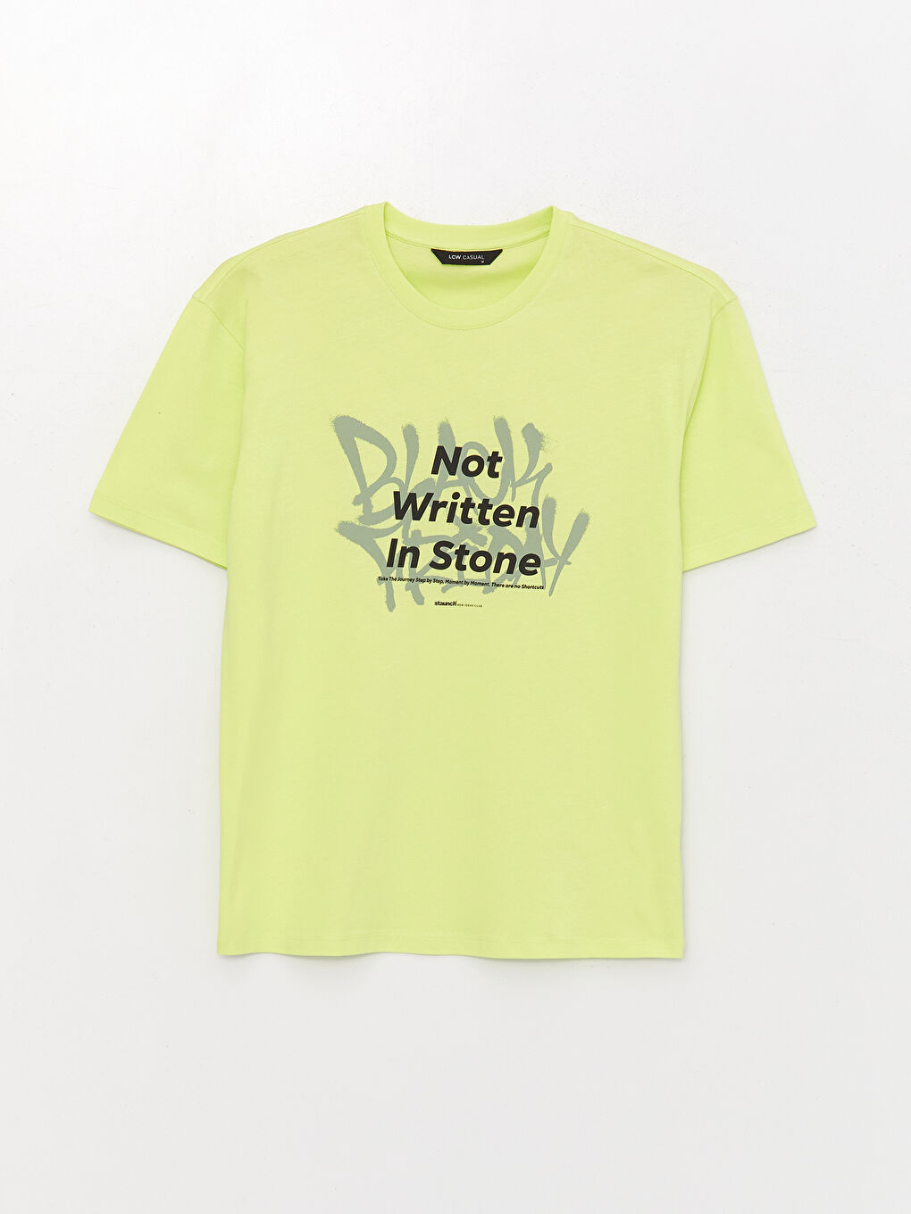 Yeşil Bisiklet Yaka Kısa Kollu Baskılı Penye Erkek Tişört-5