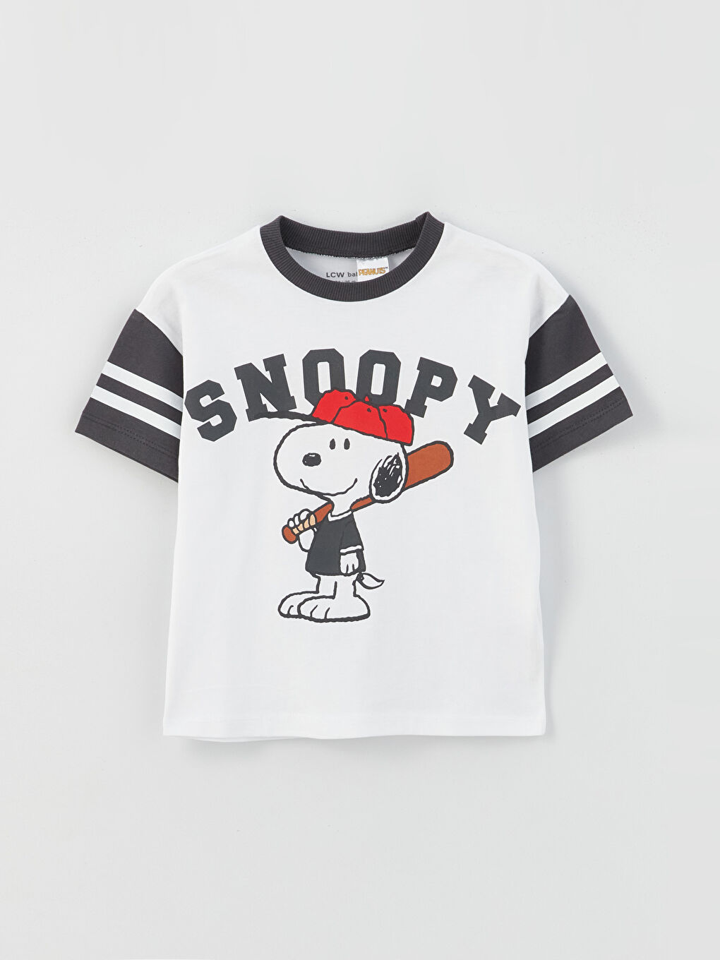 LCW baby Crew Neck Short Sleeve Snoopy Printed Baby Boys' T-Shirt -S3JS49Z1-Q6K