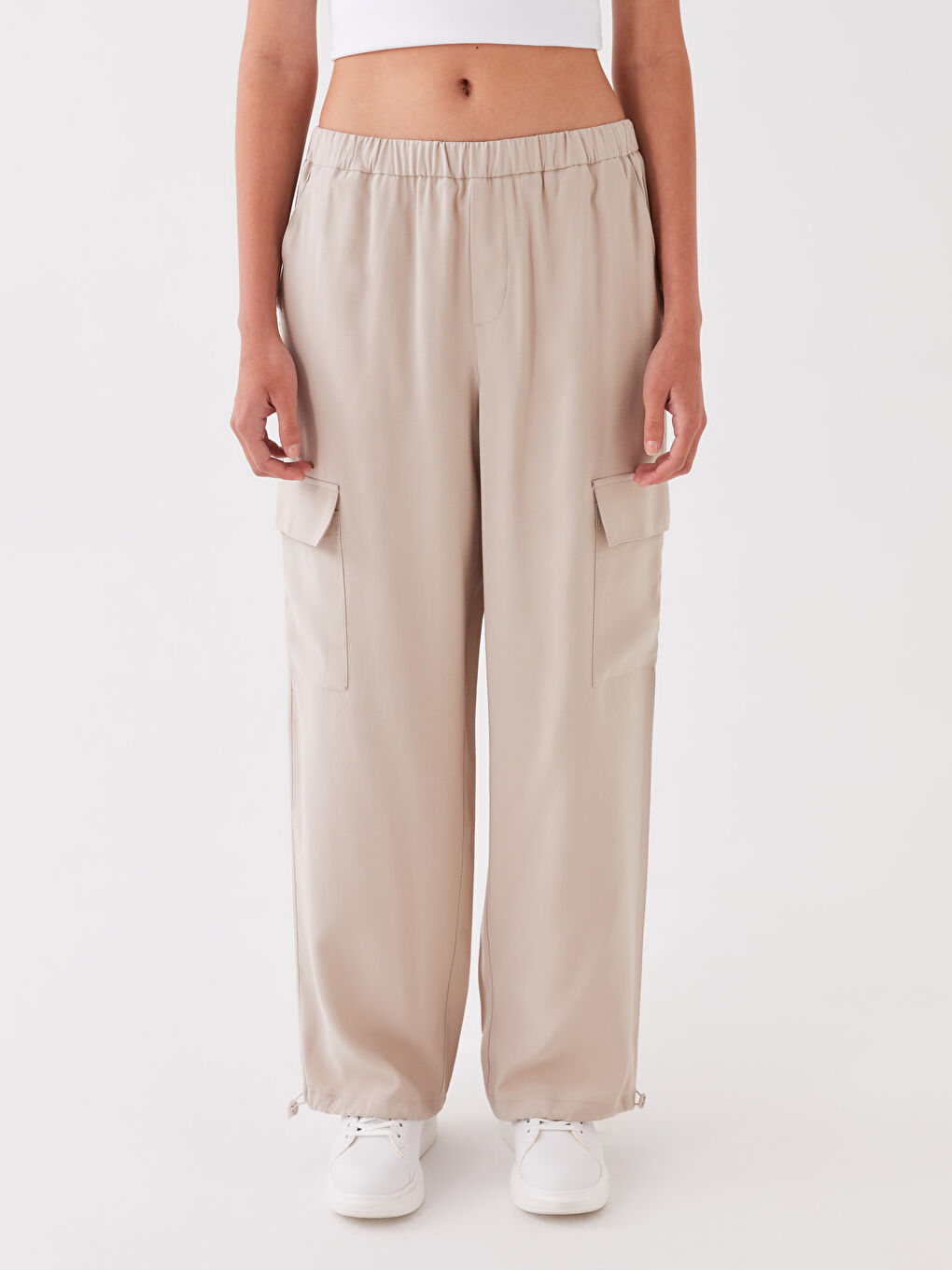 LCW Vision Pantalone sa elastičnim strukom širokog kroja za žene -S3JS53Z8-GD0