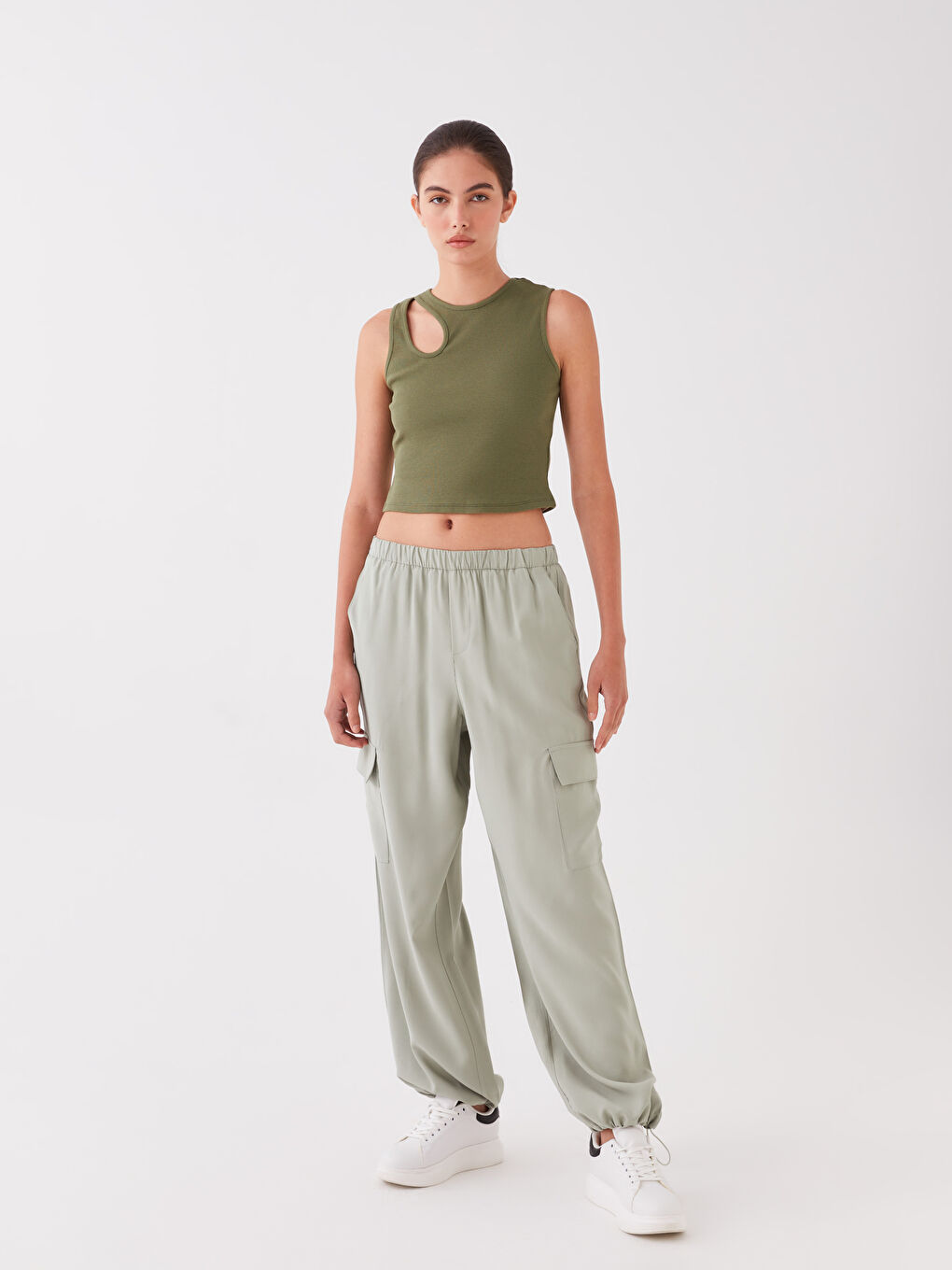 LCW Vision Pantalone sa elastičnim strukom širokog kroja za žene -S3JS53Z8-GLJ