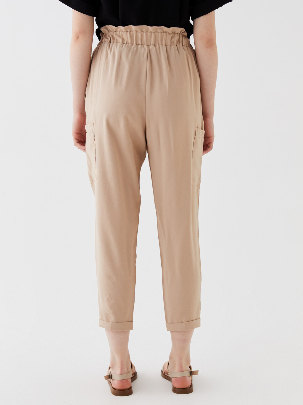 Elastic Waist Standard Fit Women's Trousers-4