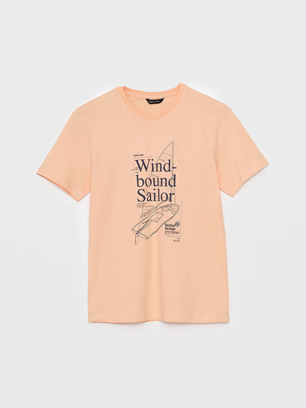 Crew Neck Short Sleeve Printed Combed Cotton Men's T-shirt-5