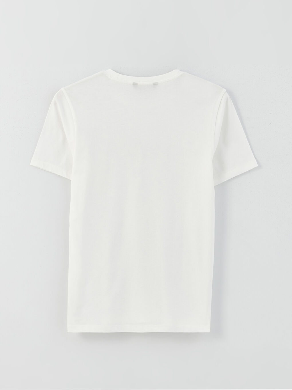 Ekru Bisiklet Yaka Kısa Kollu Baskılı Penye Erkek Tişört-6