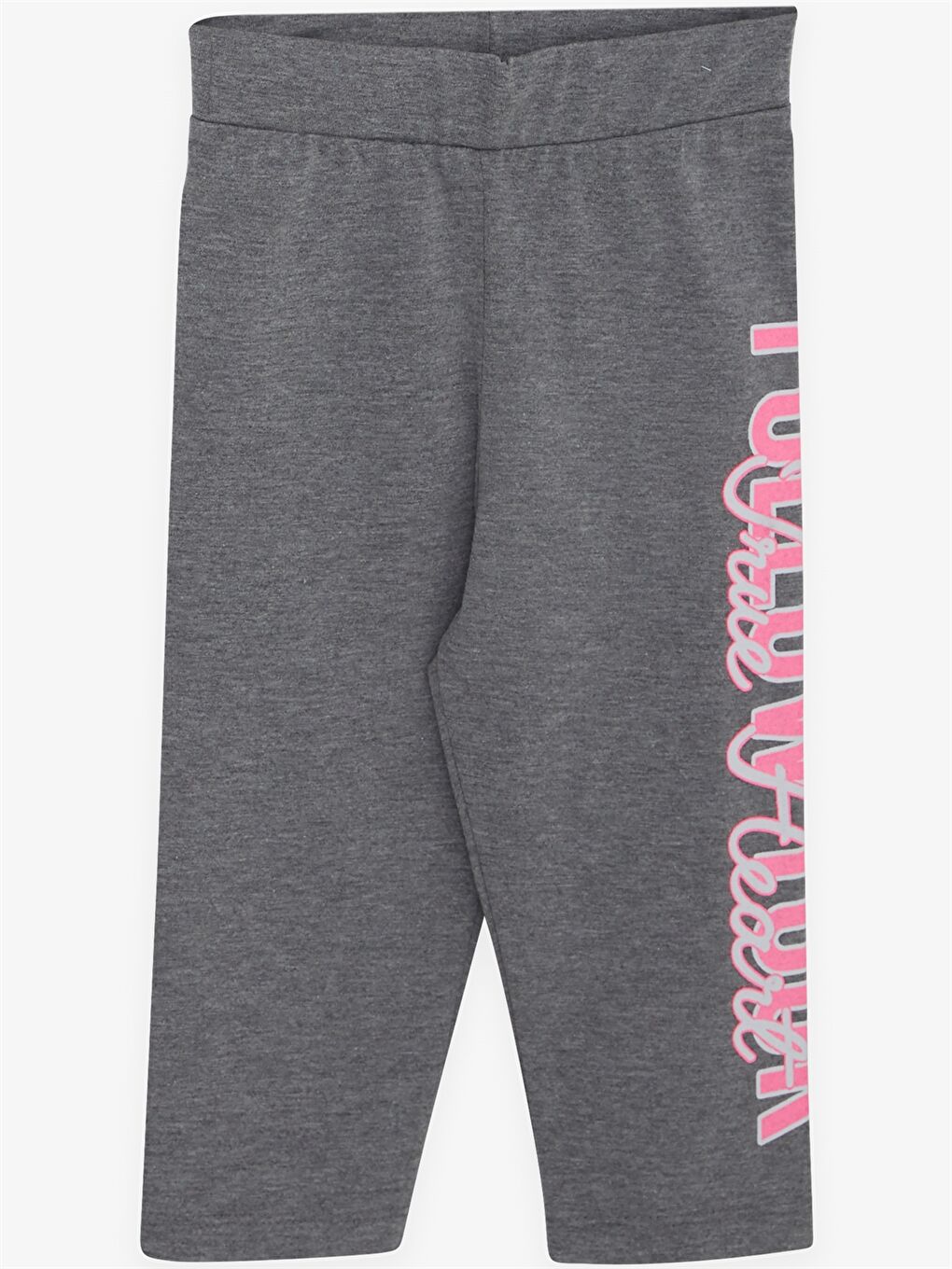 Sarı Bisiklet Yaka Baskılı Kısa Kollu Kız Çocuk Tişört ve Tayt-3