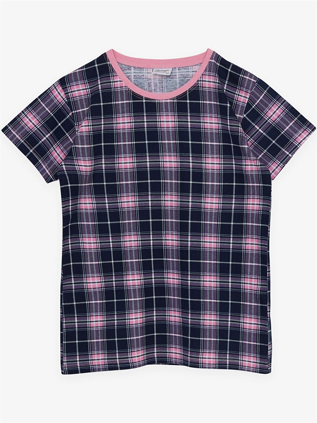 Karışık Bisiklet Yaka Kısa Kollu Kız Çocuk Şortlu Pijama Takımı-2