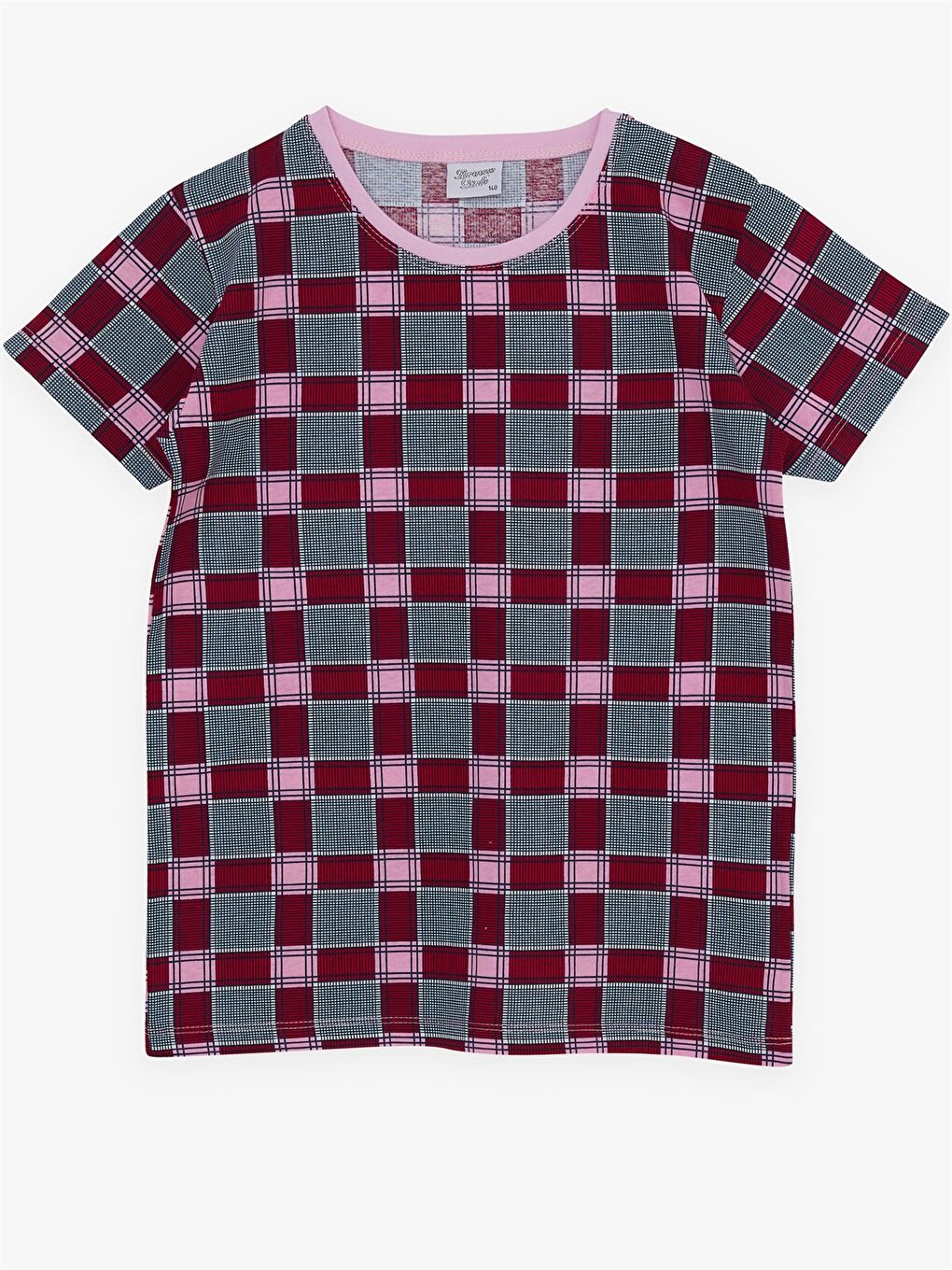 Karışık Bisiklet Yaka Kısa Kollu Kız Çocuk Şortlu Pijama Takımı-2