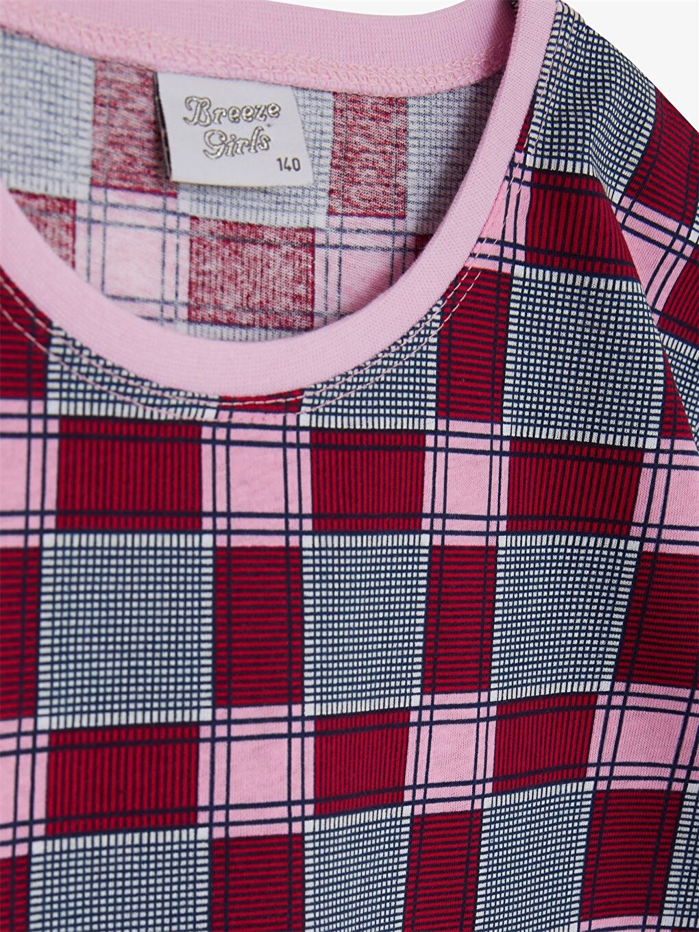 Karışık Bisiklet Yaka Kısa Kollu Kız Çocuk Şortlu Pijama Takımı-4