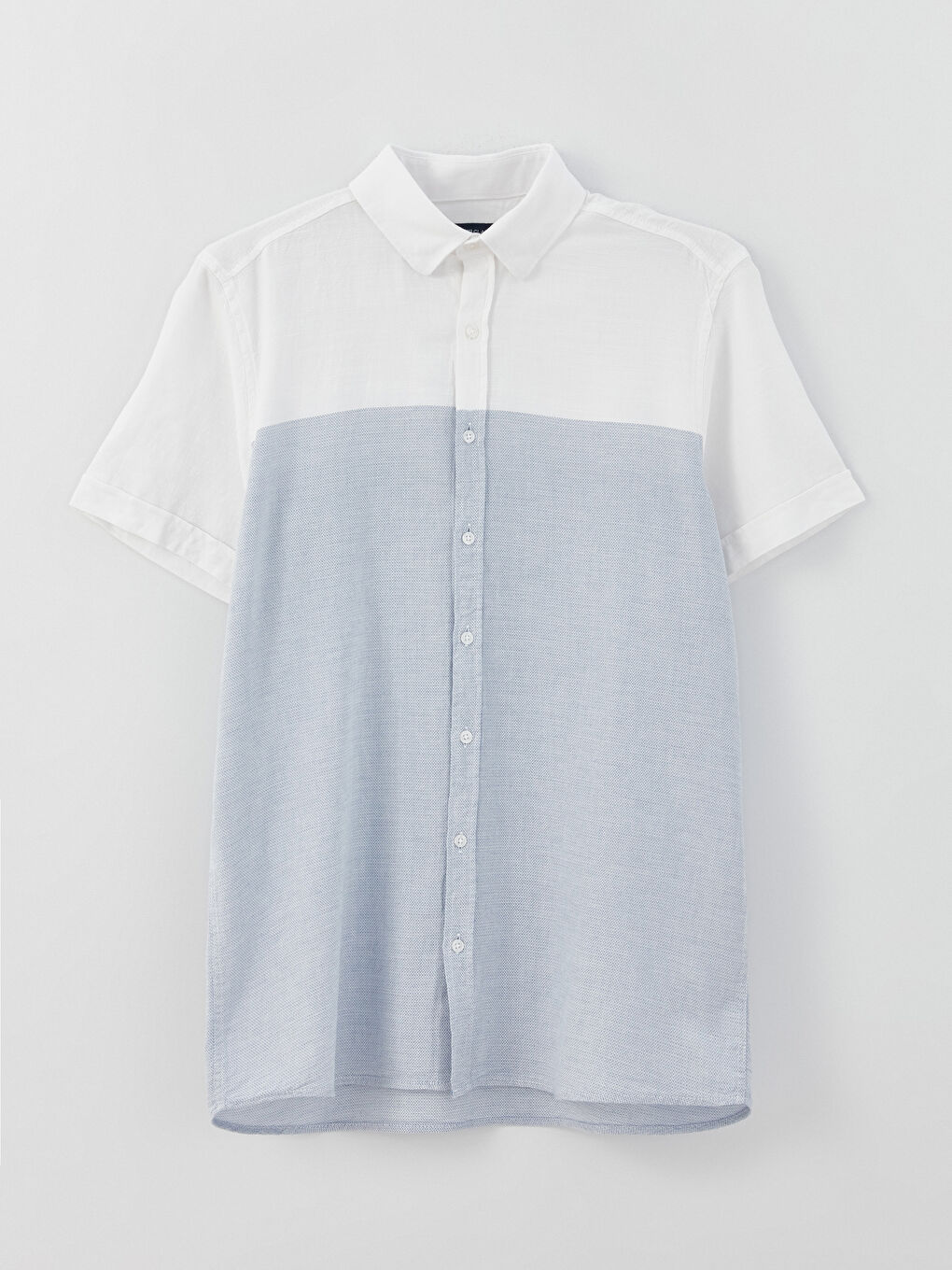 Slim Fit Short Sleeve Dobby Men's Shirt-5