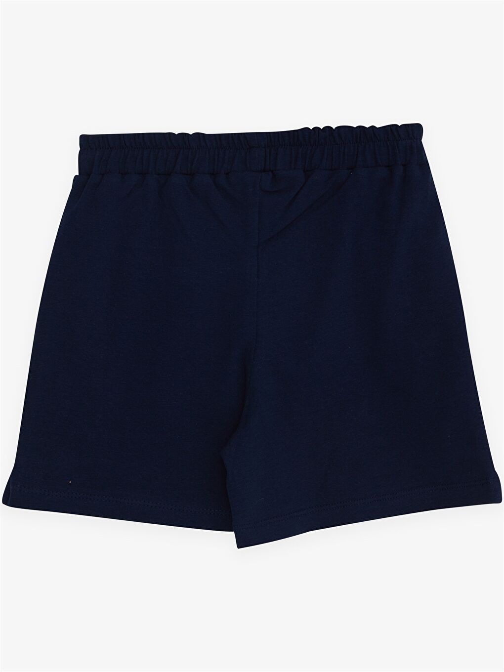 Lacivert Beli Lastikli Kız Çocuk Şort Etek-1