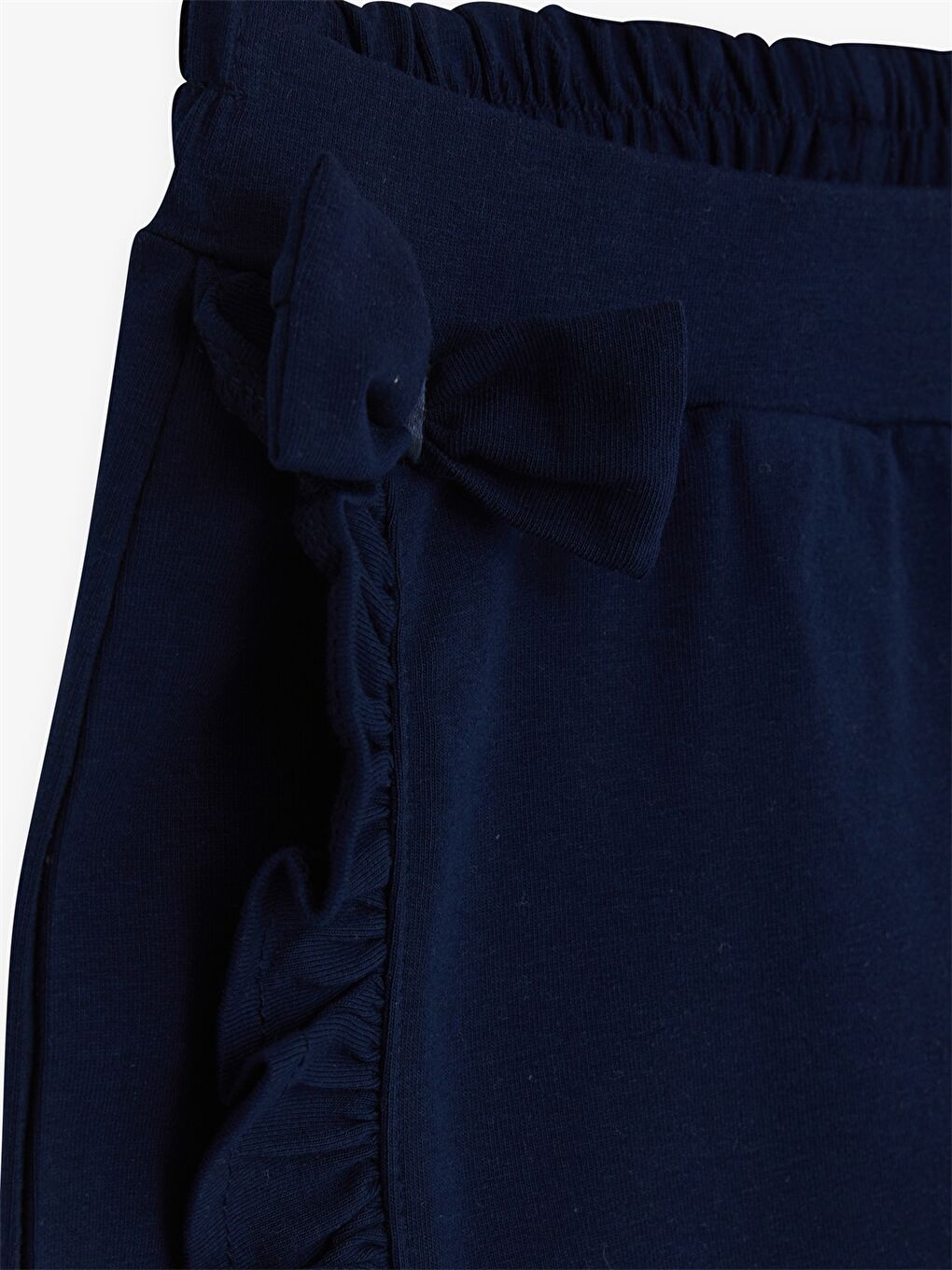 Lacivert Beli Lastikli Kız Çocuk Şort Etek-2