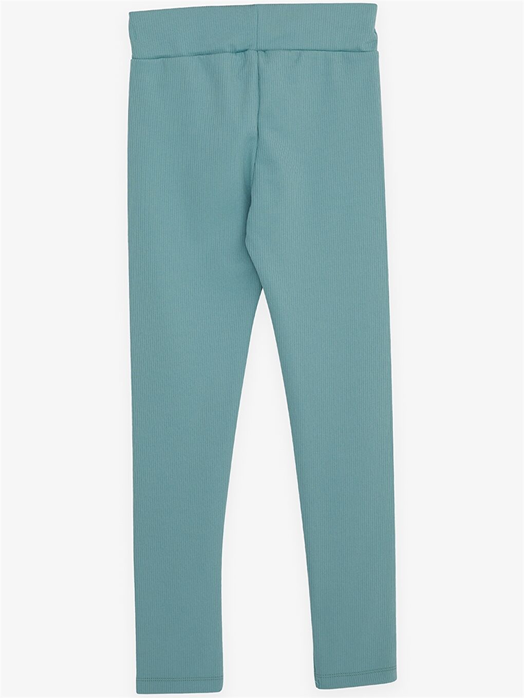 Yeşil Beli Lastikli Basic Kız Çocuk Tayt-1