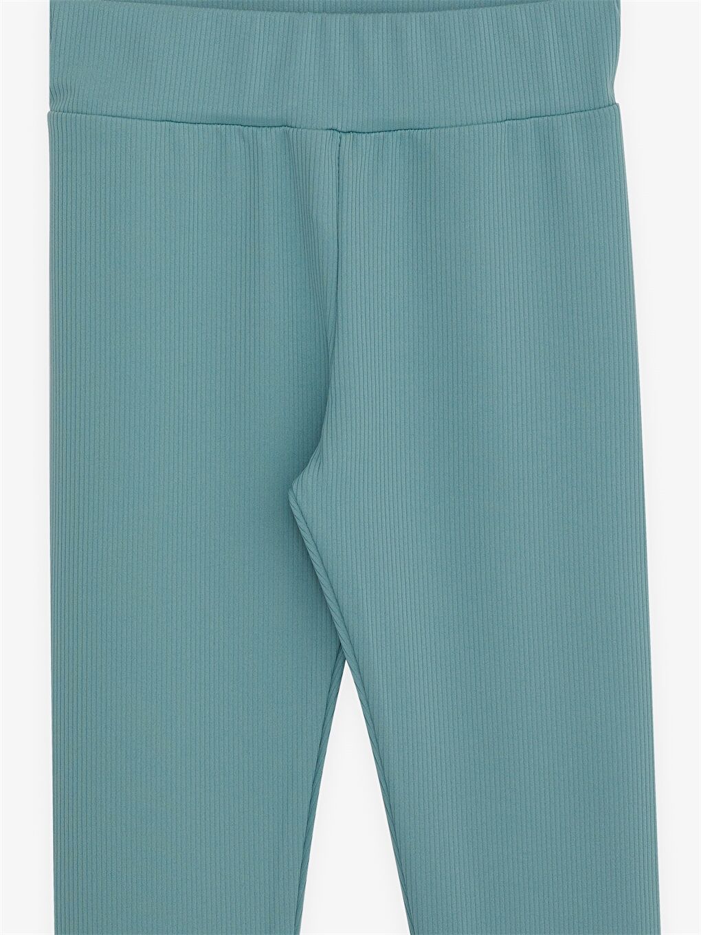 Yeşil Beli Lastikli Basic Kız Çocuk Tayt-2