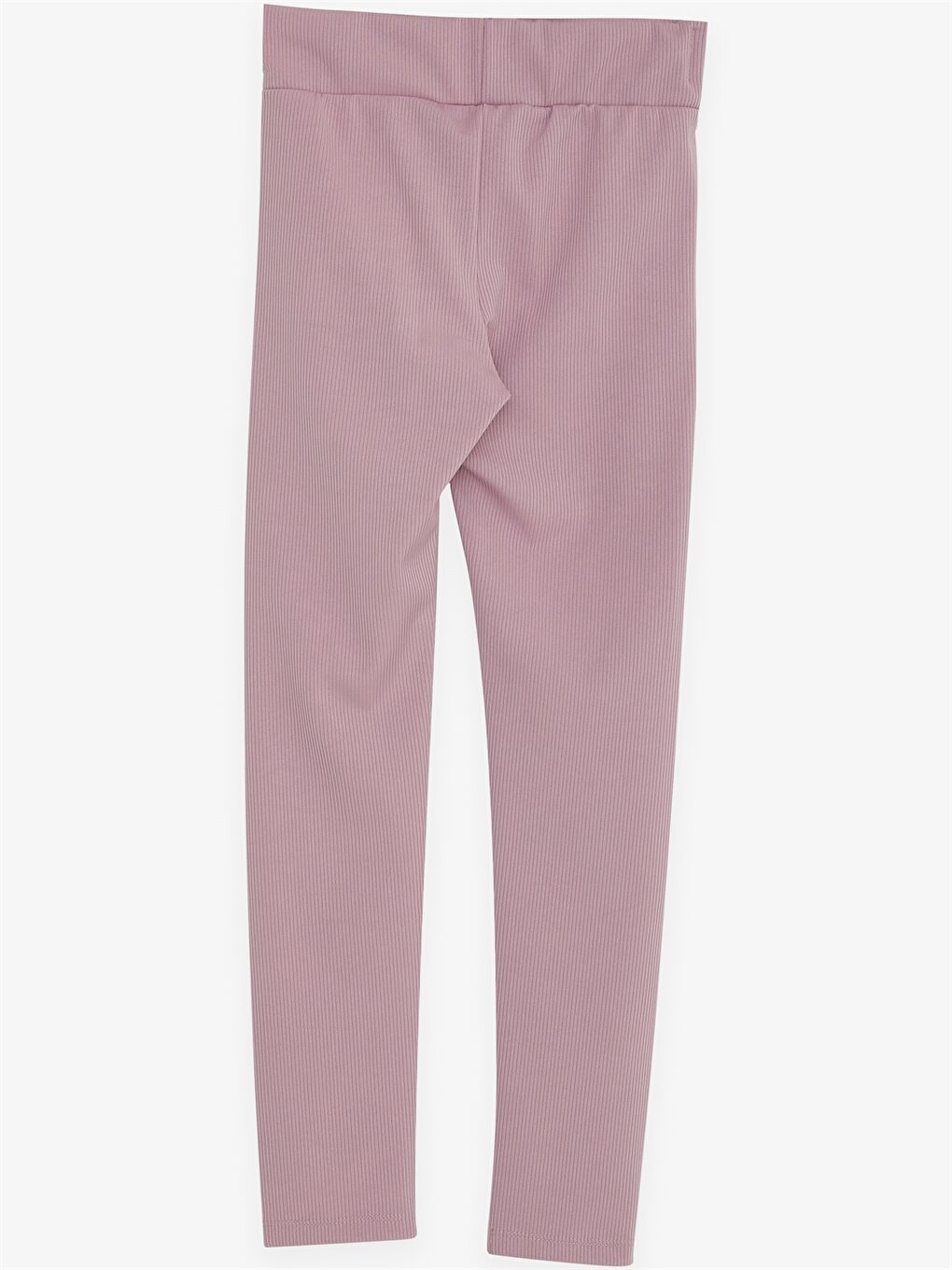 Lila Beli Lastikli Basic Kız Çocuk Tayt-1