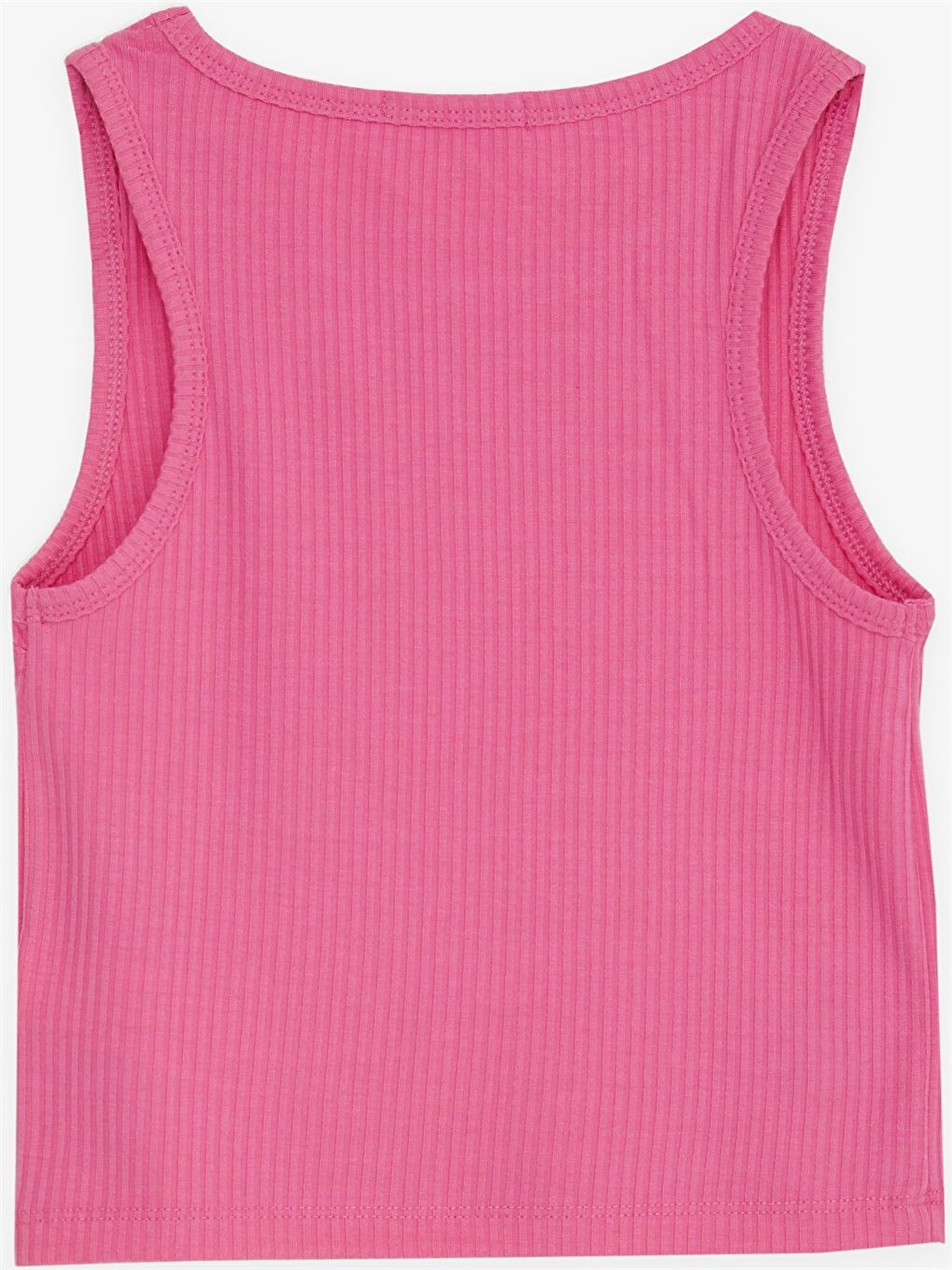 Pembe Bisiklet Yaka Basic Kız Çocuk Atlet-1