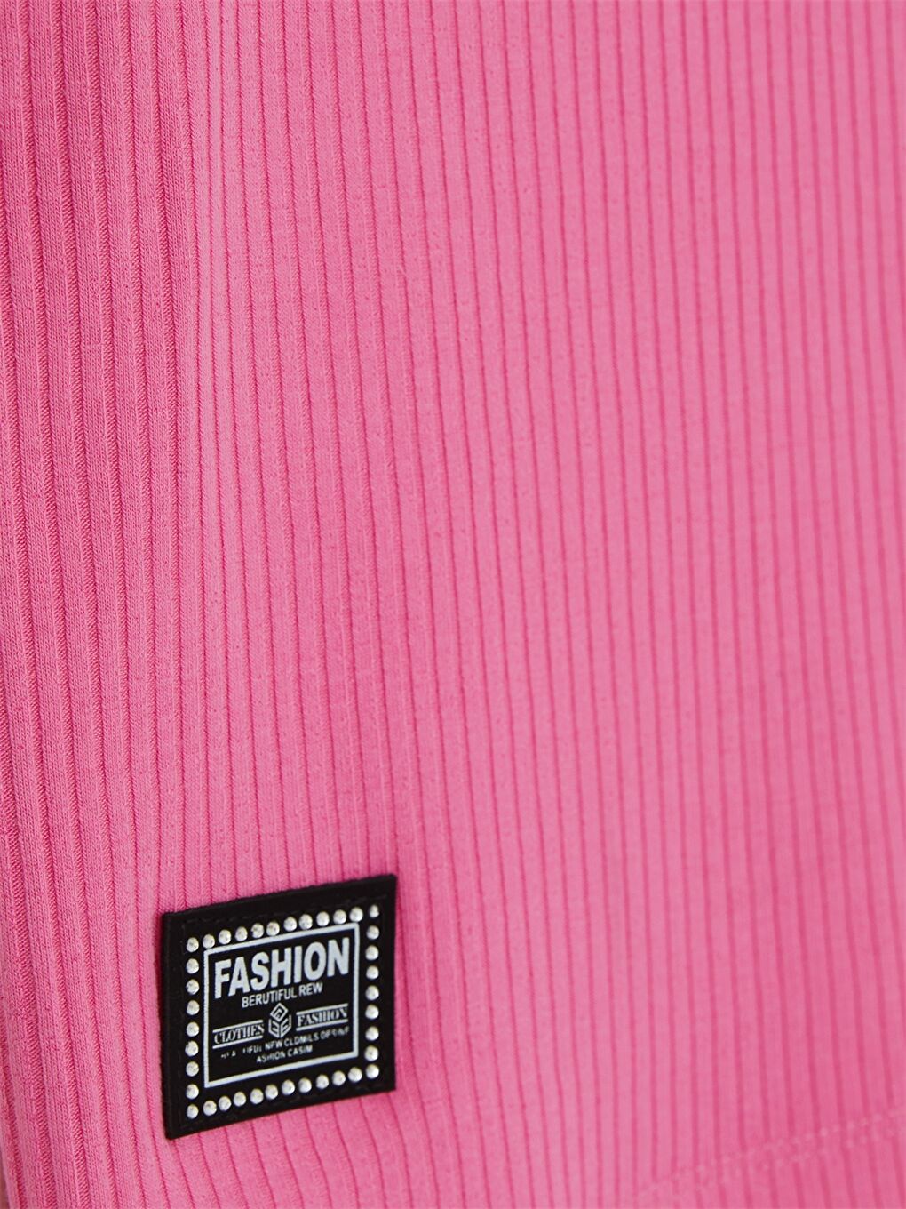 Pembe Bisiklet Yaka Basic Kız Çocuk Atlet-2