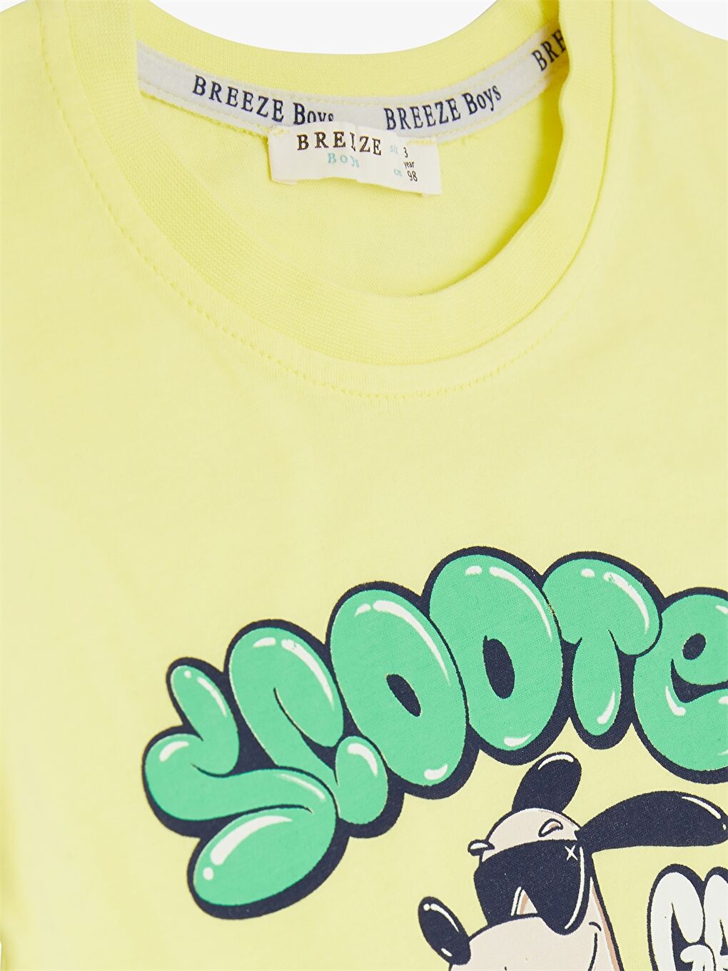 Sarı Bisiklet Yaka Kısa Kollu Baskılı Erkek Bebek Tişört ve Şort 2'li Takım-4