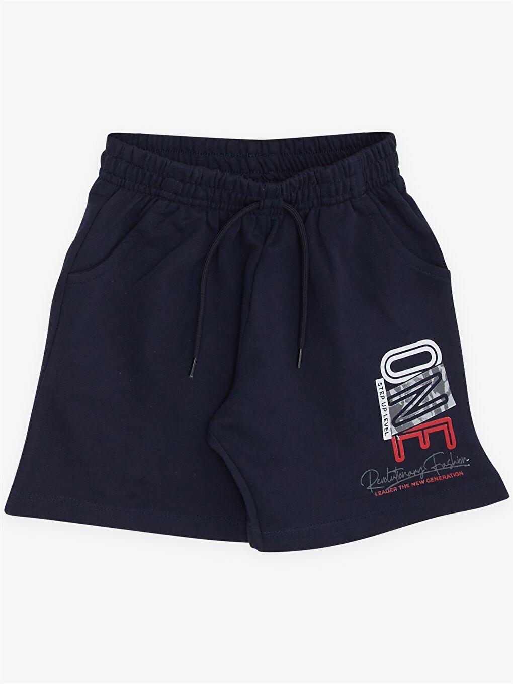 Kırmızı Bisiklet Yaka Kısa Kollu Baskılı Erkek Bebek Tişört ve Şort 2'li Takım-3