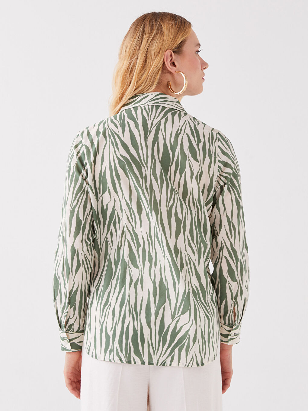 Patterned Long Sleeve Women's Shirt-4