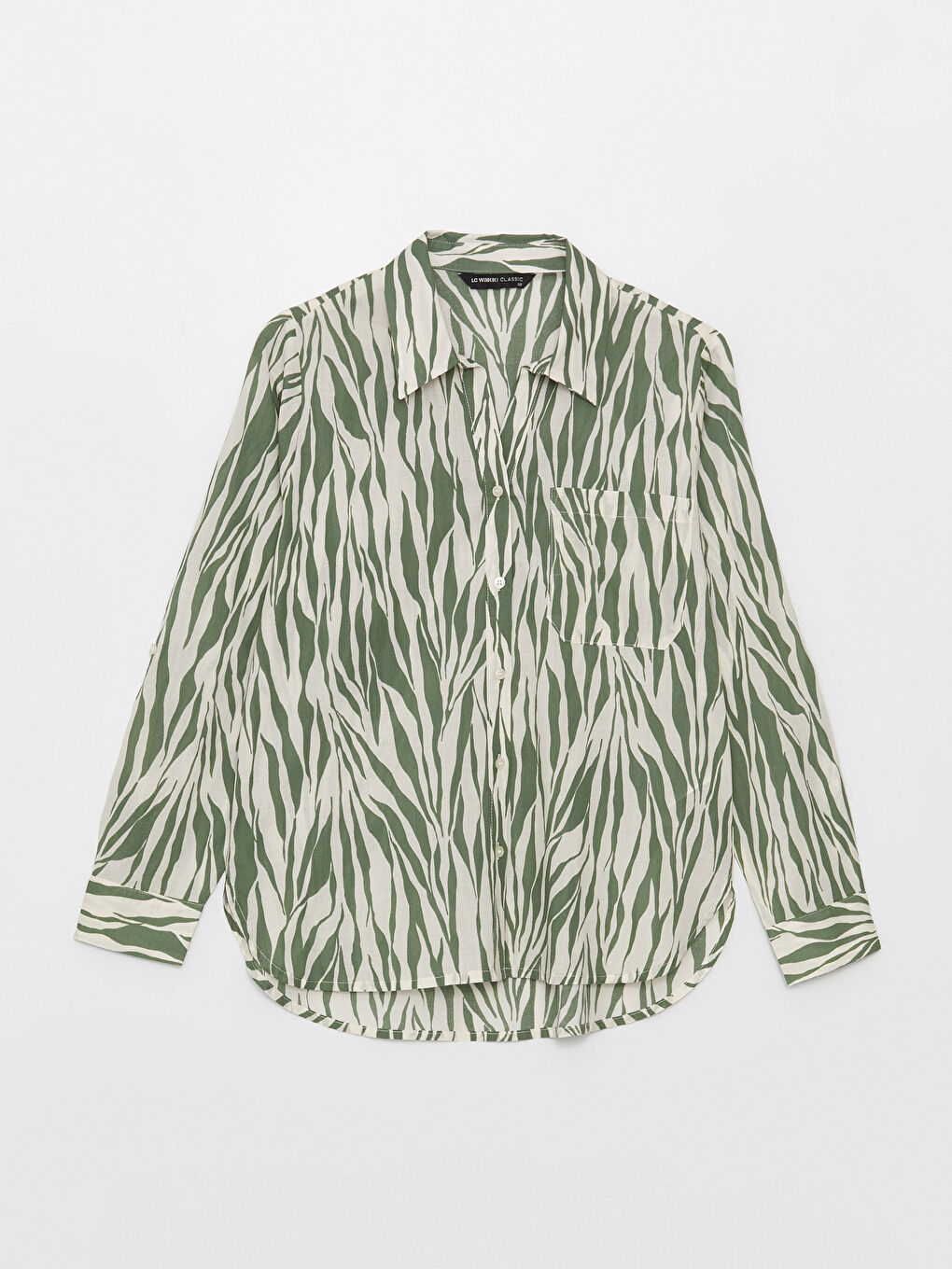 Patterned Long Sleeve Women's Shirt-5