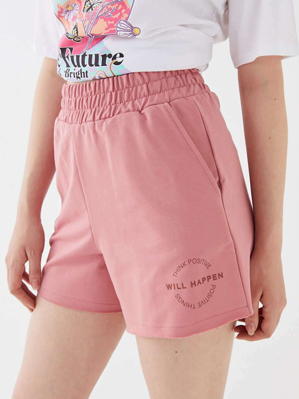 Elastic Waist Comfortable Pattern Printed Women's Shorts -S3JU86Z8-GPV