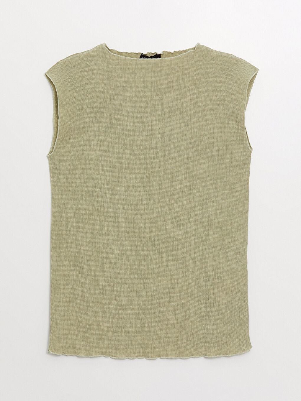 Yeşil Kadın Bisiklet Yaka Düz Bluz-5