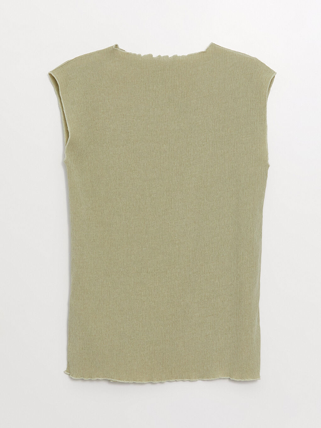 Yeşil Kadın Bisiklet Yaka Düz Bluz-6