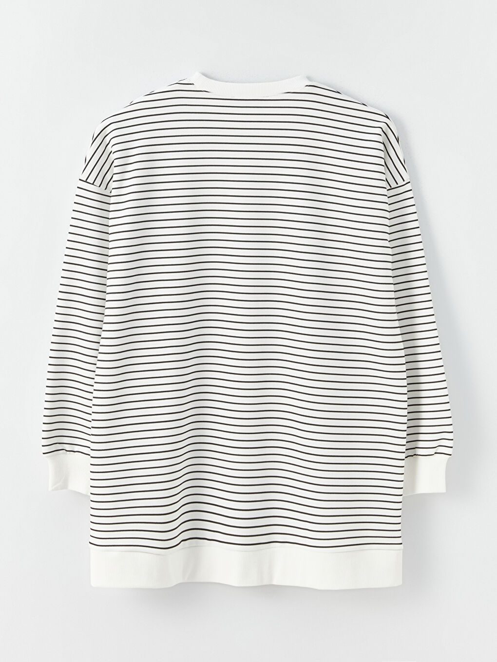 Crew Neck Striped Long Sleeve Women's Tunic-6