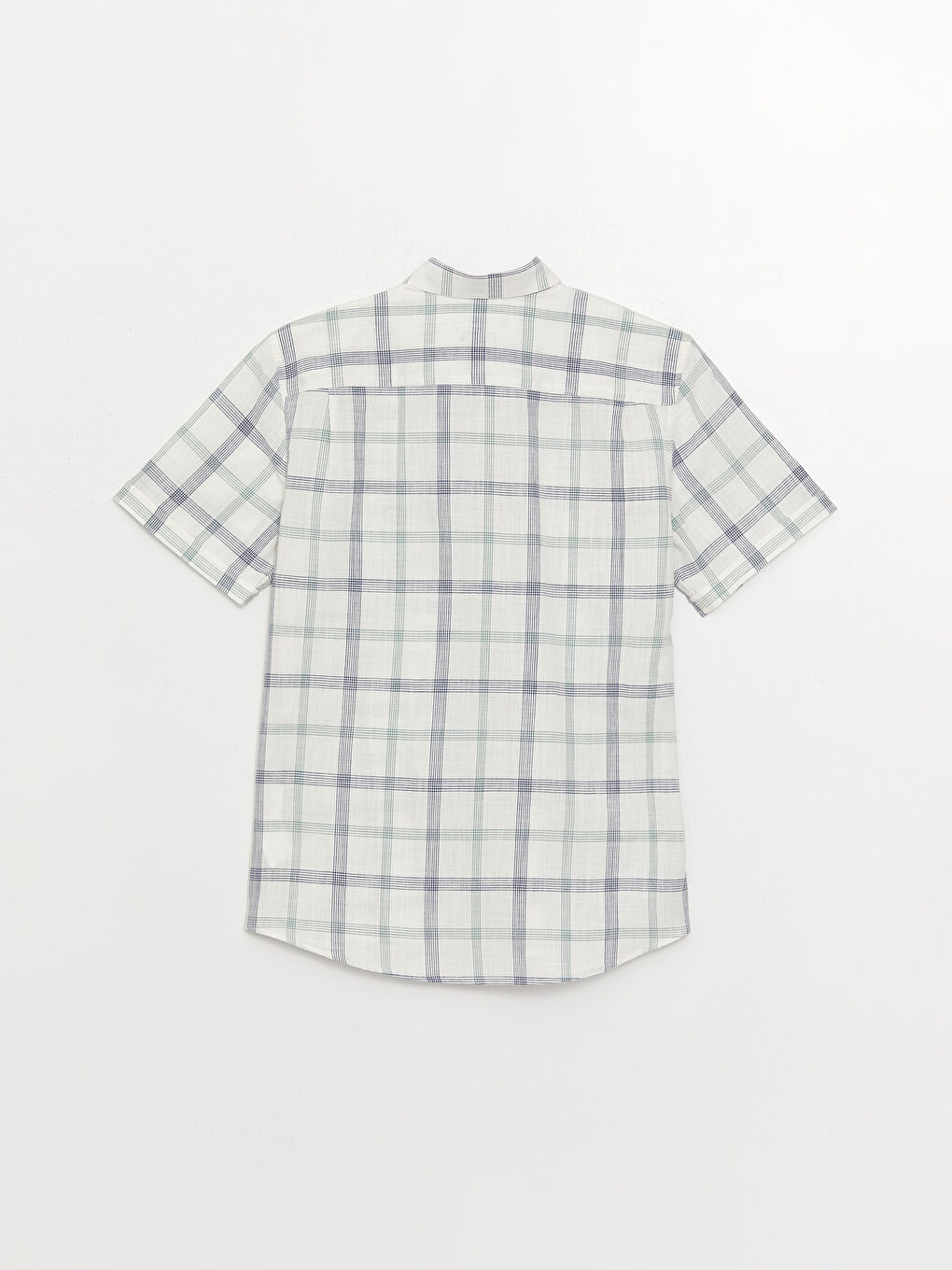 Рубашка Мужская Клетчатая Стандартного Кроя С Коротким Рукавом-6