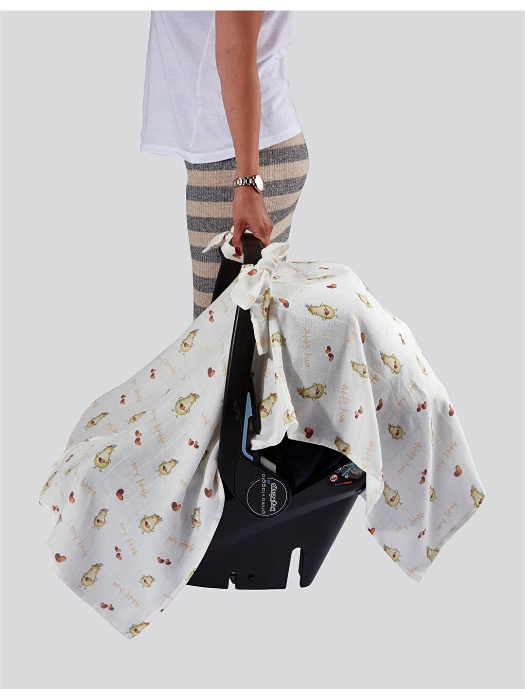 Karışık Desenli Puset Örtüsü-3