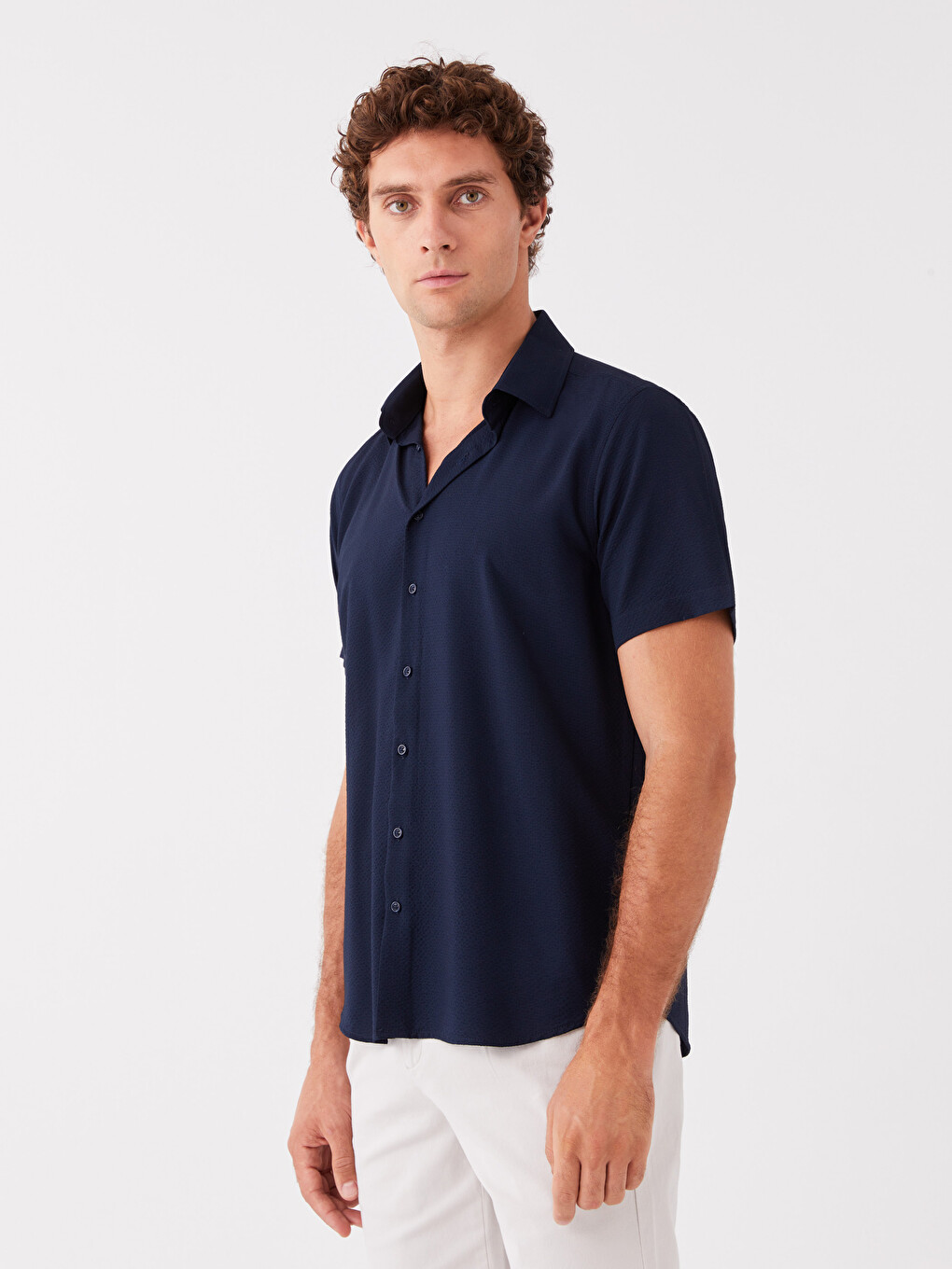 Regular Fit Short Sleeve Men's Shirt-1