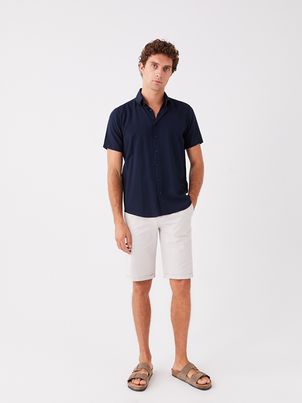 Regular Fit Short Sleeve Men's Shirt-2
