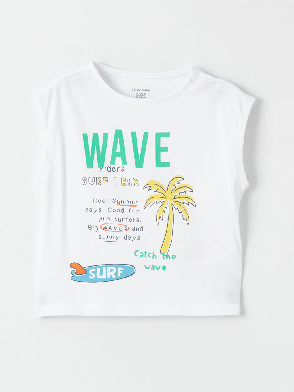 Beyaz Bisiklet Yaka Erkek Bebek Tişört ve Şort 2'li-1