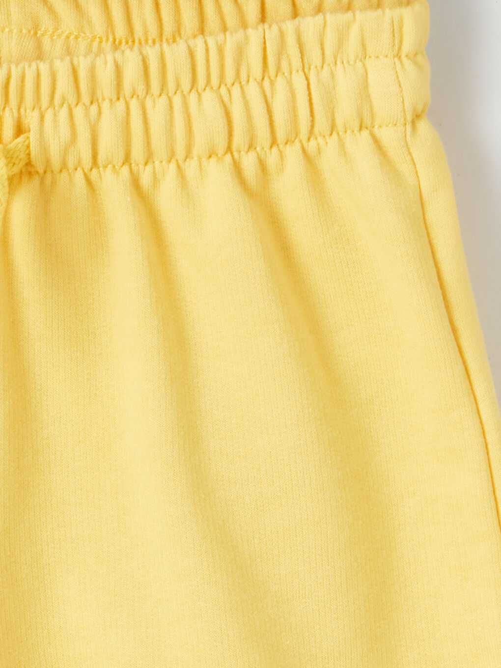 Beyaz Bisiklet Yaka Erkek Bebek Tişört ve Şort 2'li-4