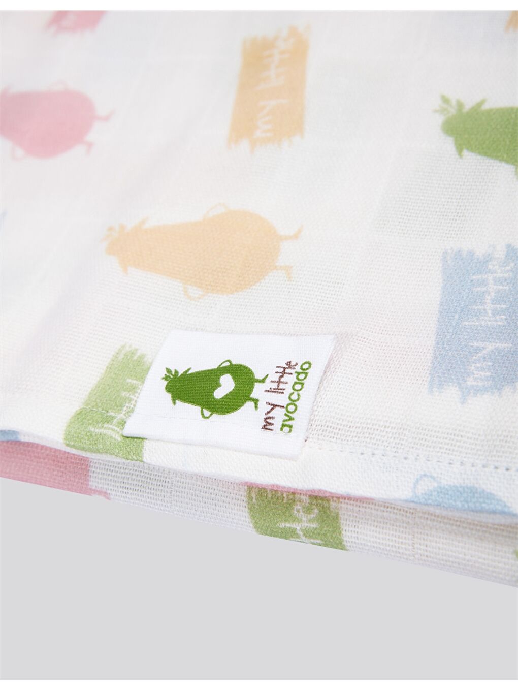 Yeşil Desenli Müslin Örtü 120x120 cm-4