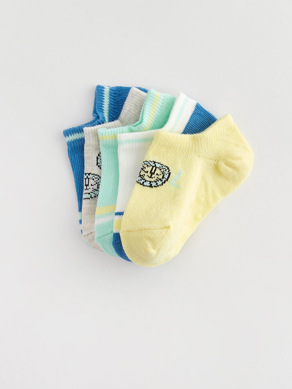 Patterned Baby Boy Booties Socks 5 Pack -S3JY28Z1-FDU