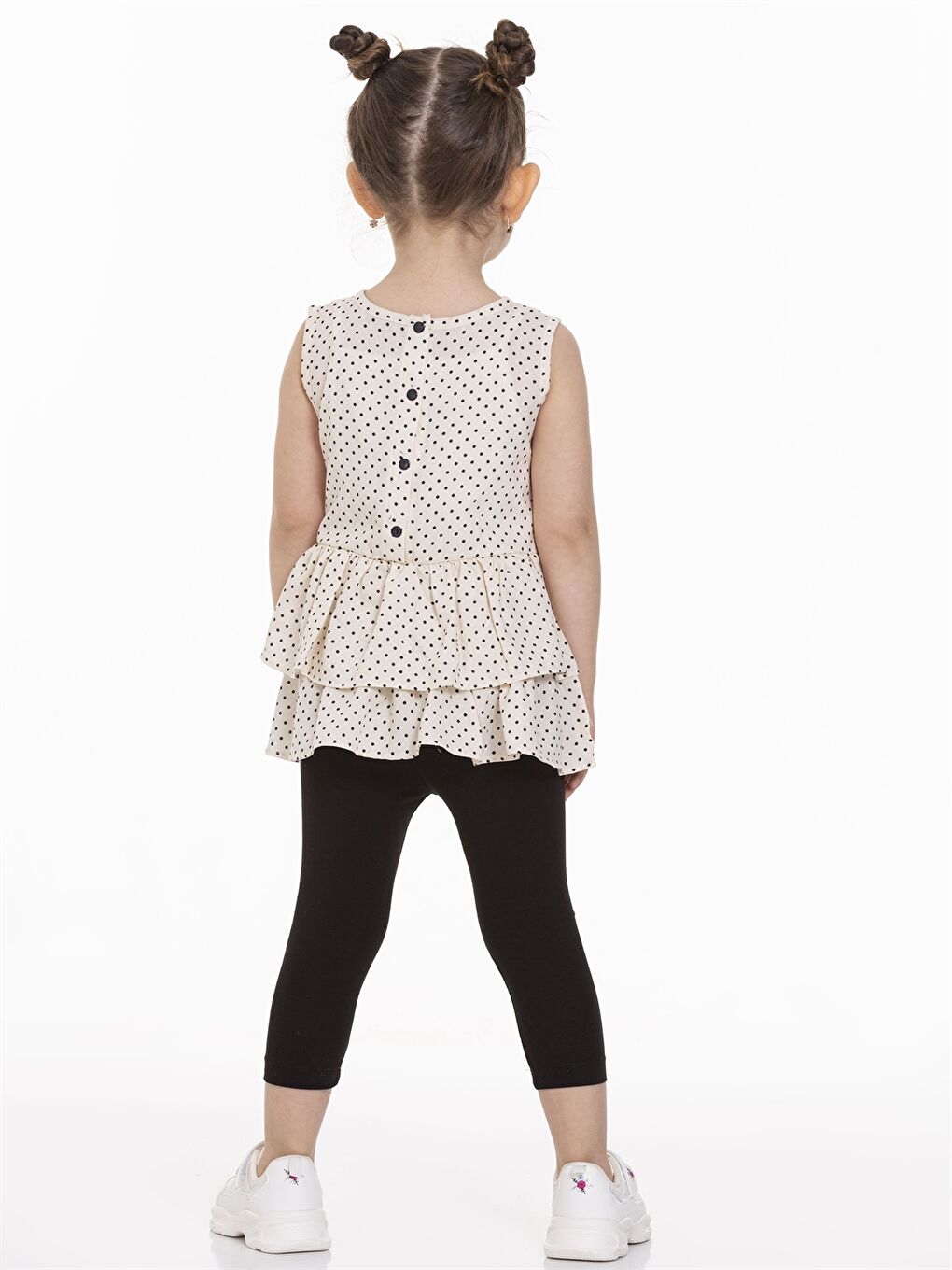 Ekru Bebe Yaka Kız Bebek Elbise-6