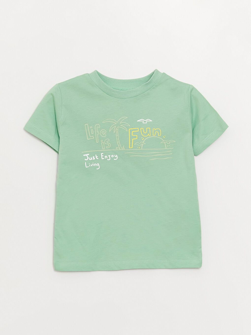 Yeşil Baskılı Erkek Bebek Tişört