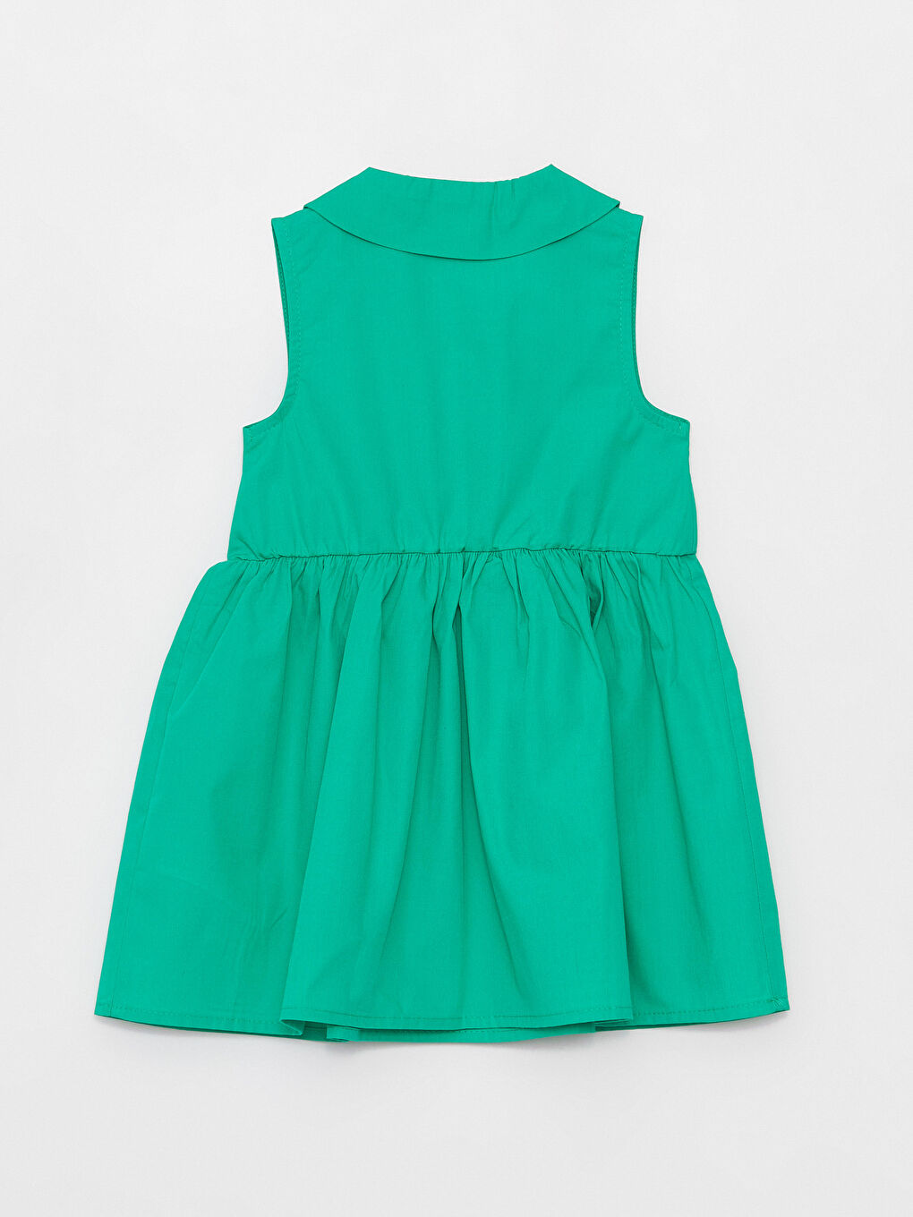 Yeşil Gömlek Yaka Kız Bebek Elbise-1