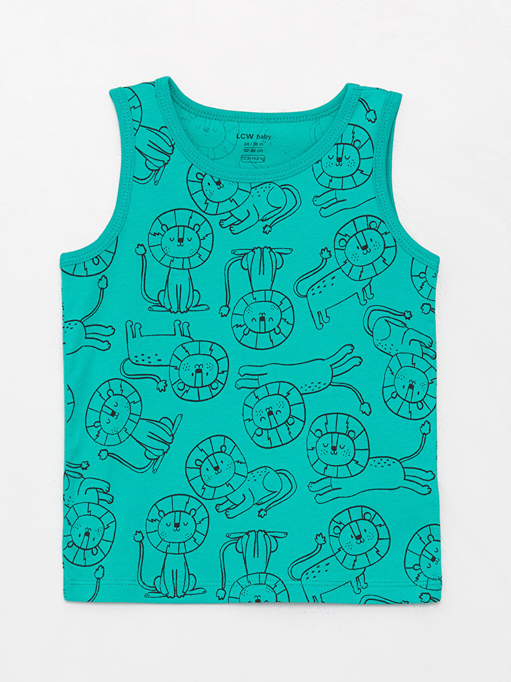 Sarı Bisiklet Yaka Erkek Bebek Atlet 2'li-2