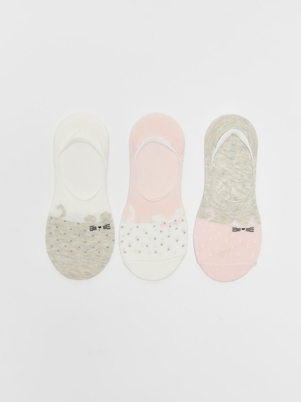 LCW DREAM Patterned Women's Invisible Socks 3-packs -S3K088Z8-FSA