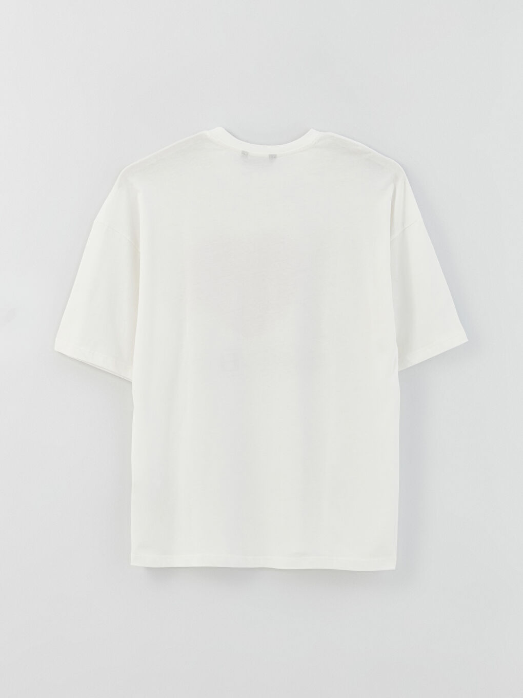 Ekru Bisiklet Yaka Kısa Kollu Baskılı Penye Erkek Tişört-6