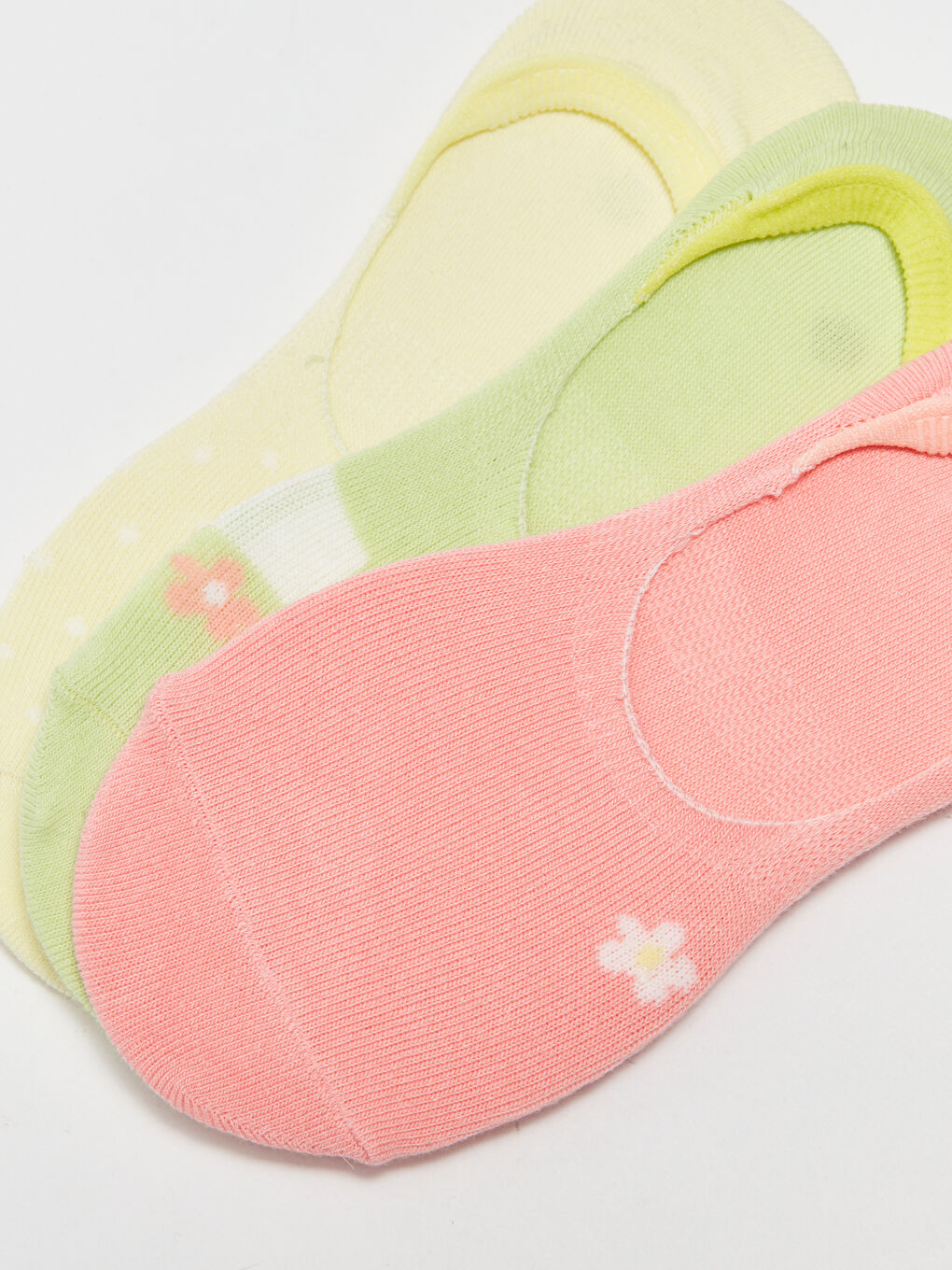 Yeşil Desenli Kadın Babet Çorap 3'lü-2