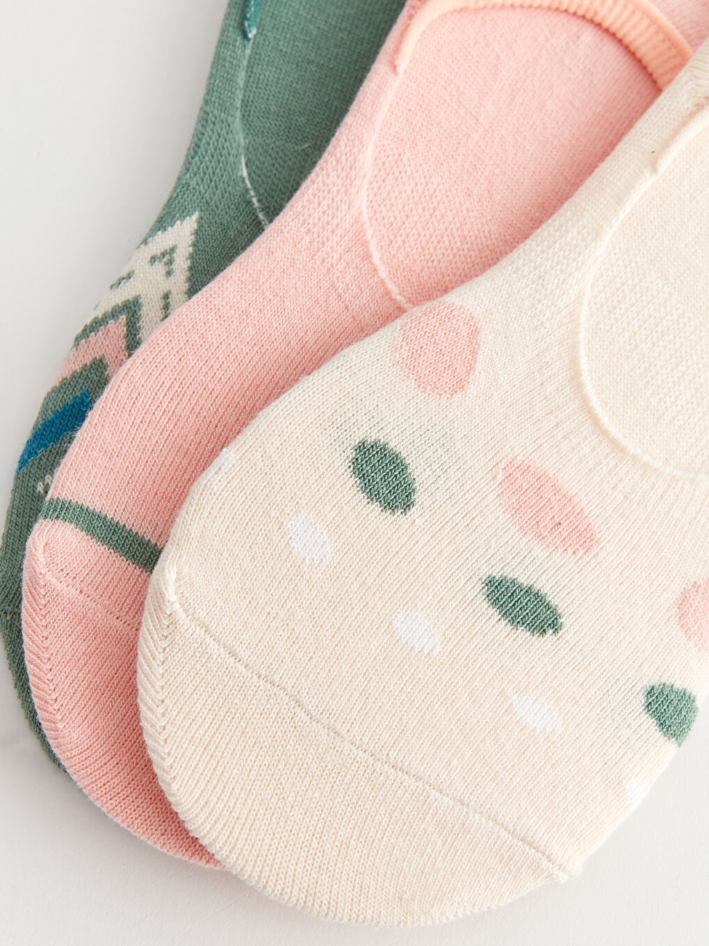 Patterned Women's Invisible Socks 3-packs-2