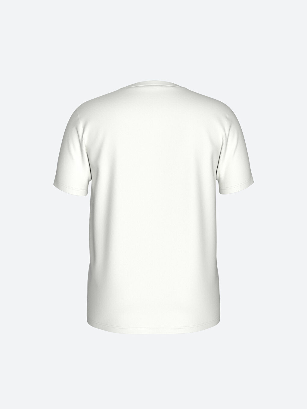 تيشيرت رجالي ياقة دائرية كم قصير مطبوع قطن ممشط-1