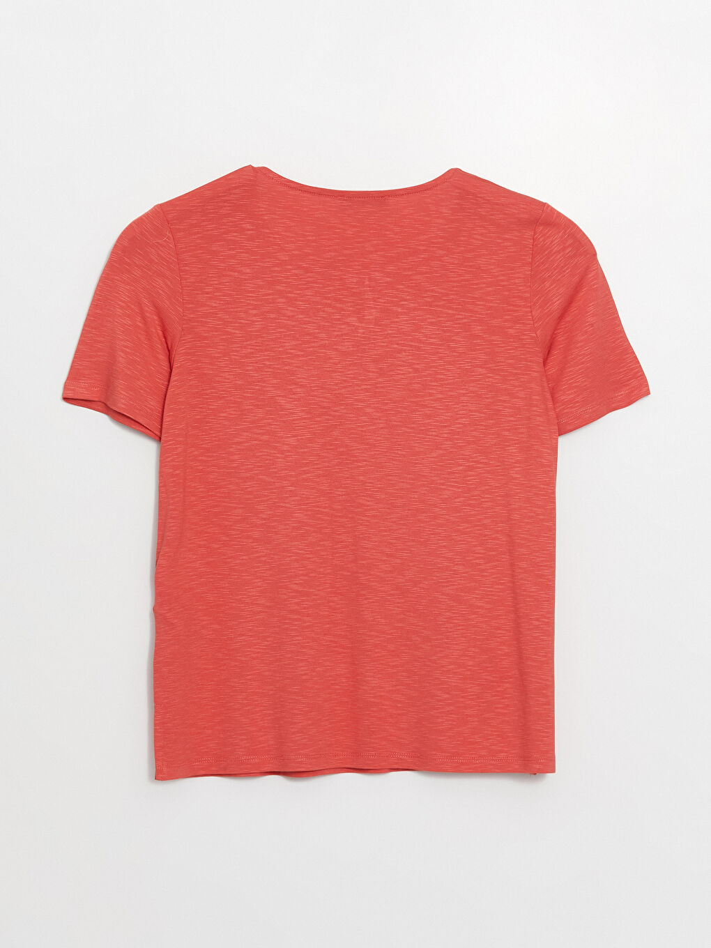 Kırmızı Bisiklet Yaka Baskılı Kısa Kollu Kadın Bluz-6