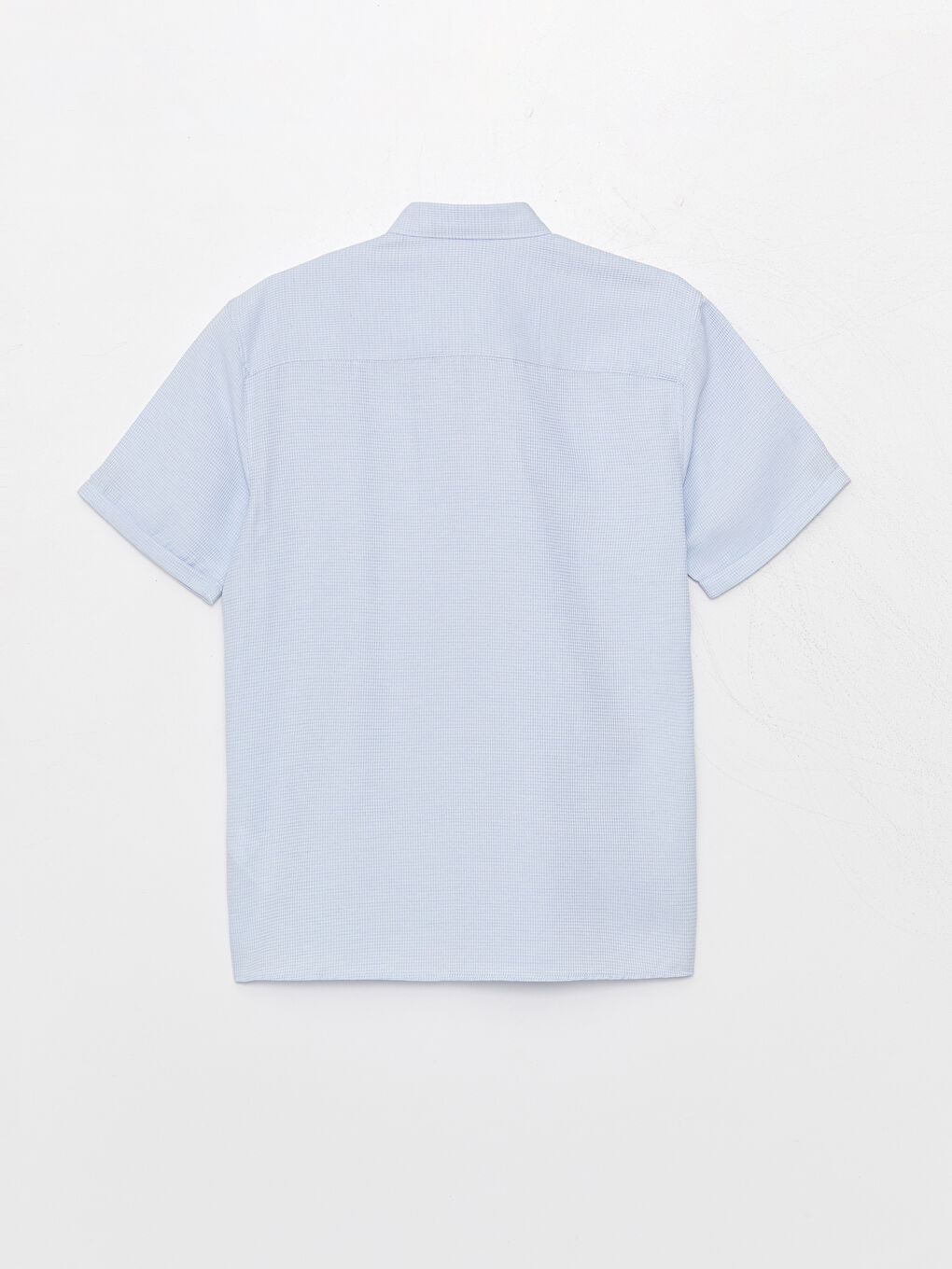 Mavi Slim Fit Kısa Kollu Erkek Gömlek-6