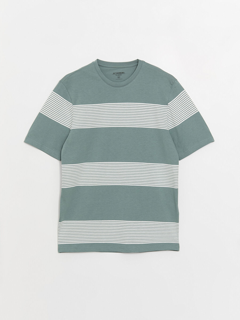 Crew Neck Short Sleeve Striped Jersey Men's T-Shirt-5
