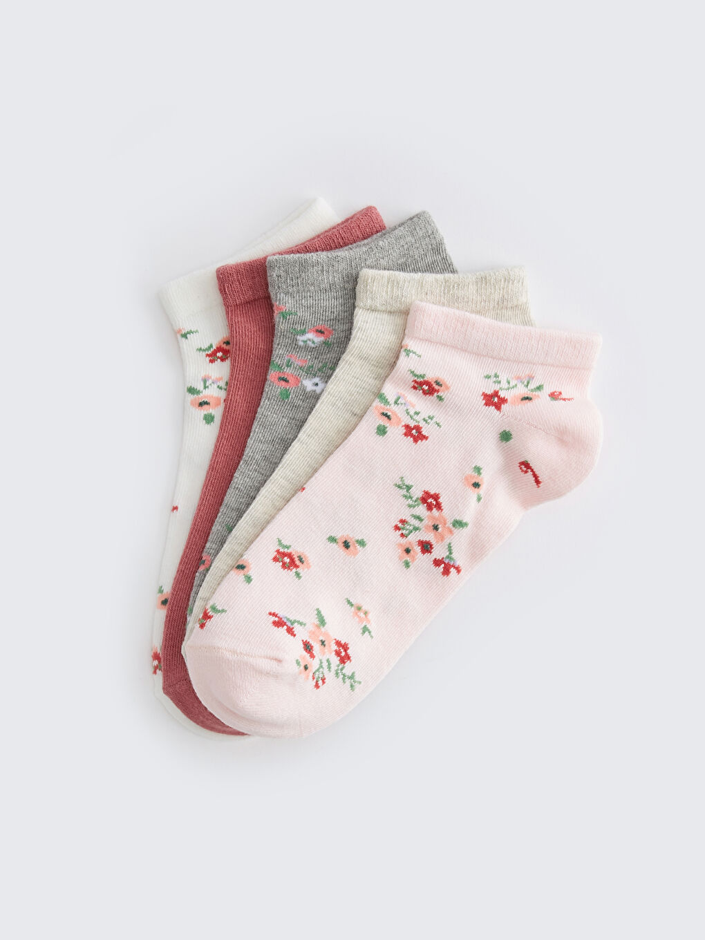 Floral Women's Trainer Socks 5 Pack-1