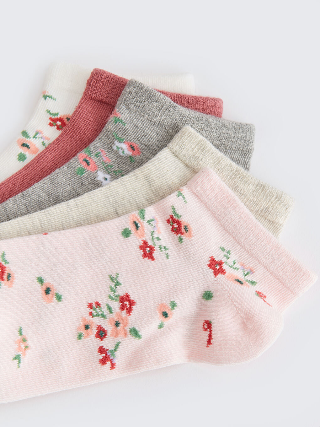 Floral Women's Trainer Socks 5 Pack-2