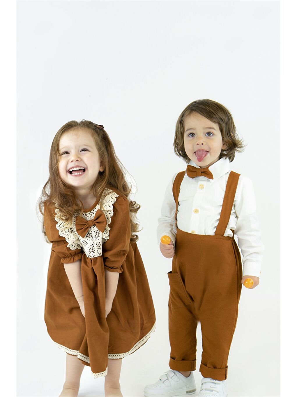 Kahverengi Uzun Kollu Basic Erkek Bebek 3'lü Takım-1